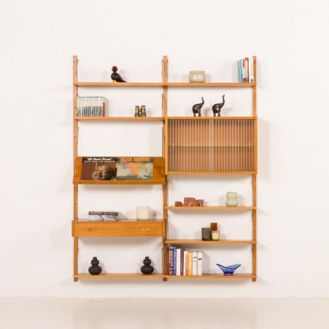 25552 PS System oak wall unit, Randers, Denmark 1970s-1 25552 PS System oak wall unit, Randers, Denmark 1970s-1