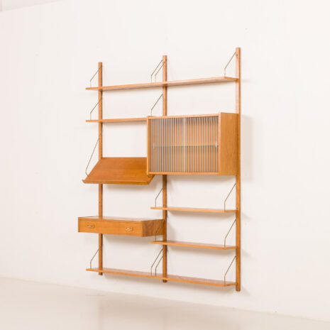 25552 PS System oak wall unit, Randers, Denmark 1970s-3 25552 PS System oak wall unit, Randers, Denmark 1970s-3