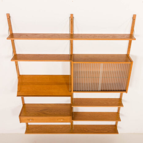 25552 PS System oak wall unit, Randers, Denmark 1970s-8 25552 PS System oak wall unit, Randers, Denmark 1970s-8