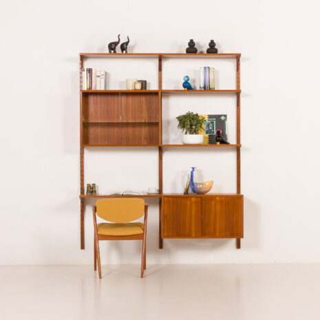 25553 Poul Cadovius home office teak wall unit for Cado, 1960s-1 25553 Poul Cadovius home office teak wall unit for Cado, 1960s-1