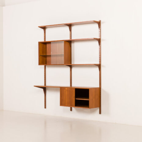 25553 Poul Cadovius home office teak wall unit for Cado, 1960s-4 25553 Poul Cadovius home office teak wall unit for Cado, 1960s-4