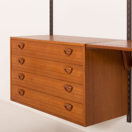 25563 Kai Kristiansen shelving unit in teak by FM Mobler, Denmark, 1960s-10 25563 Kai Kristiansen shelving unit in teak by FM Mobler, Denmark, 1960s-10