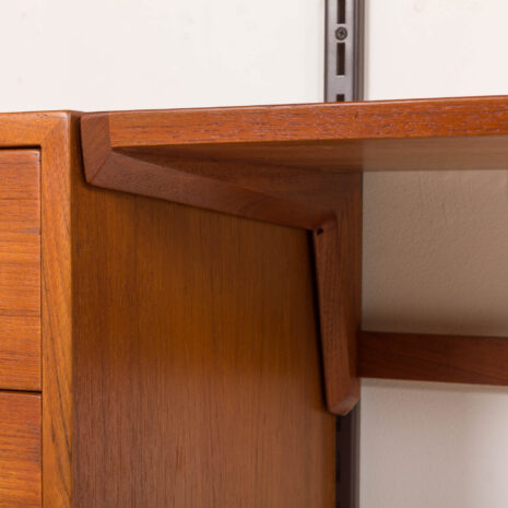 25563 Kai Kristiansen shelving unit in teak by FM Mobler, Denmark, 1960s-22 25563 Kai Kristiansen shelving unit in teak by FM Mobler, Denmark, 1960s-22