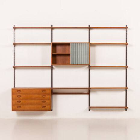 25563 Kai Kristiansen shelving unit in teak by FM Mobler, Denmark, 1960s-6 25563 Kai Kristiansen shelving unit in teak by FM Mobler, Denmark, 1960s-6