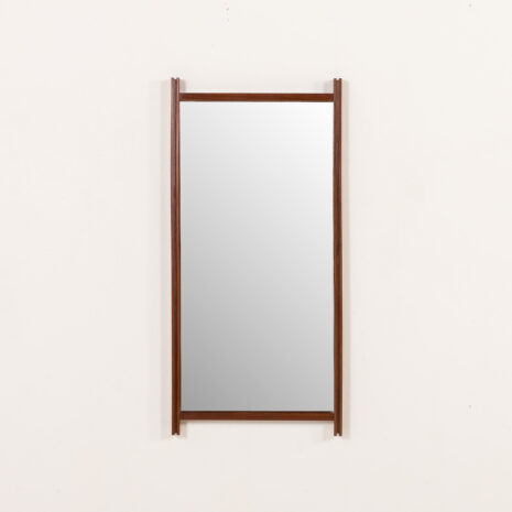 Italian mid century XL teak mirror, 1970s