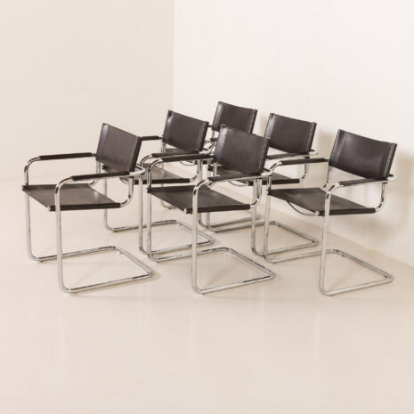 26003 Bauhaus style Italian chairs attr. To Mateo Grassi , 1970s-4 26003 Bauhaus style Italian chairs attr. To Mateo Grassi , 1970s-4