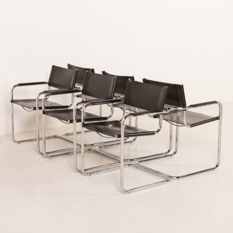 26003 Bauhaus style Italian chairs attr. To Mateo Grassi , 1970s-7 26003 Bauhaus style Italian chairs attr. To Mateo Grassi , 1970s-7