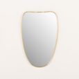 26004 Italian brass mirror in the style of Gio Point, 1960s-1