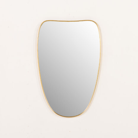 26004 Italian brass mirror in the style of Gio Point, 1960s-1 26004 Italian brass mirror in the style of Gio Point, 1960s-1