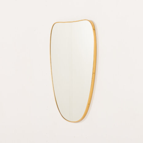 26004 Italian brass mirror in the style of Gio Point, 1960s-2 gio ponti