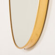 26004 Italian brass mirror in the style of Gio Point, 1960s-4