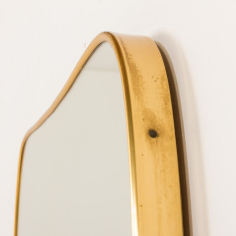 26004 Italian brass mirror in the style of Gio Point, 1960s-5 26004 Italian brass mirror in the style of Gio Point, 1960s-5