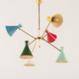 25385 Italian mid century colorful chandelier atrr. to Arredoluce, 1950s-12