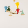 25385 Italian mid century colorful chandelier atrr. to Arredoluce, 1950s-14