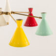 25385 Italian mid century colorful chandelier atrr. to Arredoluce, 1950s-3