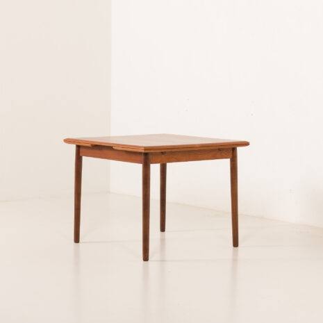 25473 Small Danish square teak dining table with extensions, 1960s-10 25473 Small Danish square teak dining table with extensions, 1960s-10