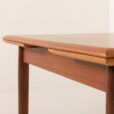 25473 Small Danish square teak dining table with extensions, 1960s-13