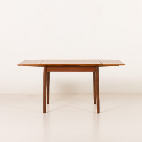 25473 Small Danish square teak dining table with extensions, 1960s-3 25473 Small Danish square teak dining table with extensions, 1960s-3