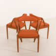 25504 Kai kristiansen chairs model 31, set of 3, Denmark 1960s-17