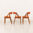 25504 Kai kristiansen chairs model 31, set of 3, Denmark 1960s-4
