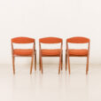25504 Kai kristiansen chairs model 31, set of 3, Denmark 1960s-6