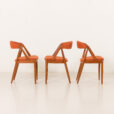 25504 Kai kristiansen chairs model 31, set of 3, Denmark 1960s-8