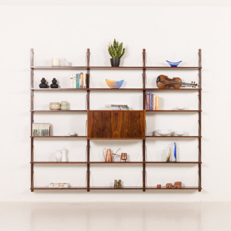 25511 Scandinavian mid century rosewood shelving unit attr. to Preben Sorensen, 1960s-1 shelving unit