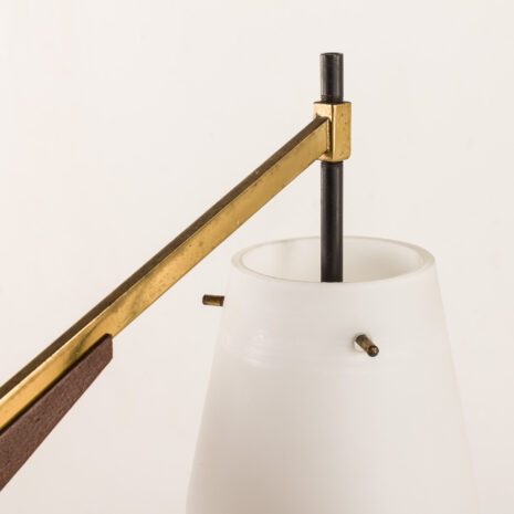 25514 Stilnovo style Italian mid century chandelier in brass and teak, 1960s -8 25514 Stilnovo style Italian mid century chandelier in brass and teak, 1960s -8