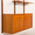 25524 Scandinavian mid century teak wall unit, 1970s-10
