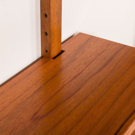25524 Scandinavian mid century teak wall unit, 1970s-11 25524 Scandinavian mid century teak wall unit, 1970s-11