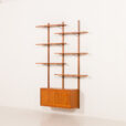 25524 Scandinavian mid century teak wall unit, 1970s-3