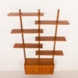 25524 Scandinavian mid century teak wall unit, 1970s-7