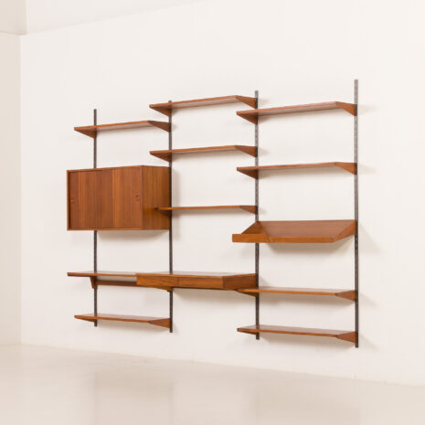 25525 Kai Kristiansen 3 bay wall unit with a desk, FM Mobler, Denmark 1960s-3 25525 Kai Kristiansen 3 bay wall unit with a desk, FM Mobler, Denmark 1960s-3