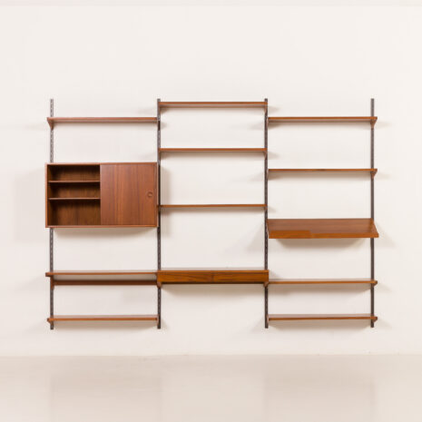25525 Kai Kristiansen 3 bay wall unit with a desk, FM Mobler, Denmark 1960s-6 25525 Kai Kristiansen 3 bay wall unit with a desk, FM Mobler, Denmark 1960s-6