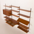 25525 Kai Kristiansen 3 bay wall unit with a desk, FM Mobler, Denmark 1960s-8