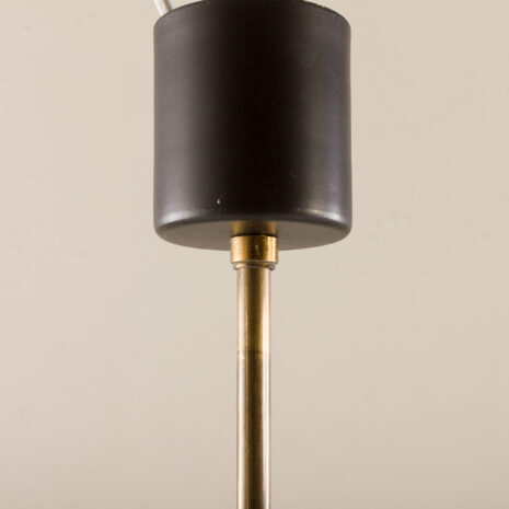 25537 Italian mid century chandelier in brass and teak, 1960s-7 25537 Italian mid century chandelier in brass and teak, 1960s-7