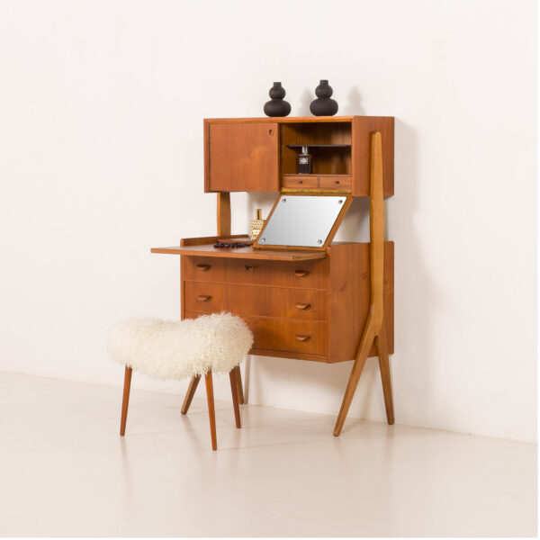 Danish teak secretire with hidden vanity attr. to Poul Volther, 1960s