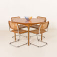 25548 Teak round table with hidden extension, 1970s-1