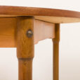 25548 Teak round table with hidden extension, 1970s-15