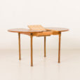 25548 Teak round table with hidden extension, 1970s-5