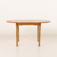 25548 Teak round table with hidden extension, 1970s-9