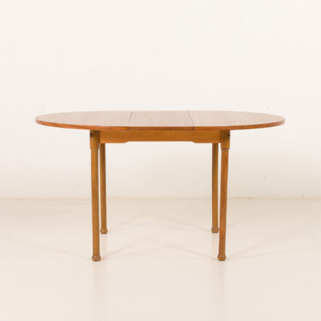 25548 Teak round table with hidden extension, 1970s-9 25548 Teak round table with hidden extension, 1970s-9