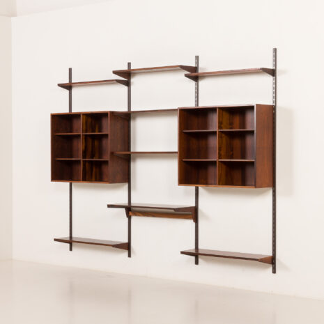 25555 Kai kristiansen rosewood wall unit for FM Mobler, Denmark, 1960s-3 25555 Kai kristiansen rosewood wall unit for FM Mobler, Denmark, 1960s-3
