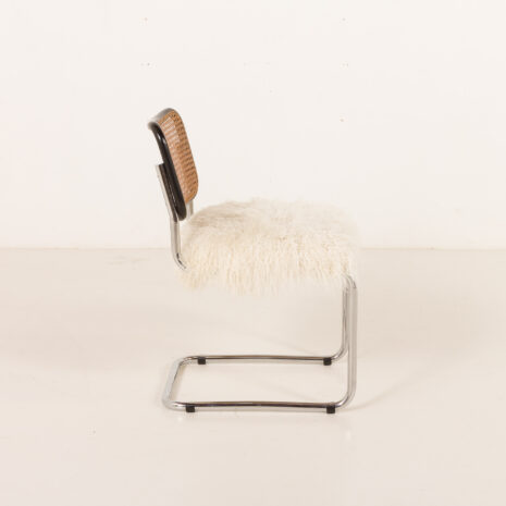 25557 Italian vintage accent chair is long hair sheepskin, 1960-5 25557 Italian vintage accent chair is long hair sheepskin, 1960-5