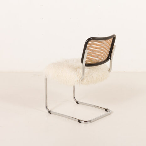 25557 Italian vintage accent chair is long hair sheepskin, 1960-7 25557 Italian vintage accent chair is long hair sheepskin, 1960-7