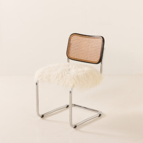 25557 Italian vintage accent chair is long hair sheepskin, 1960-9 25557 Italian vintage accent chair is long hair sheepskin, 1960-9