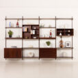 25558 Kai Kristiansen rosewood wall unit with 2 lamps for FM Mobler, Denmark 1960s-1