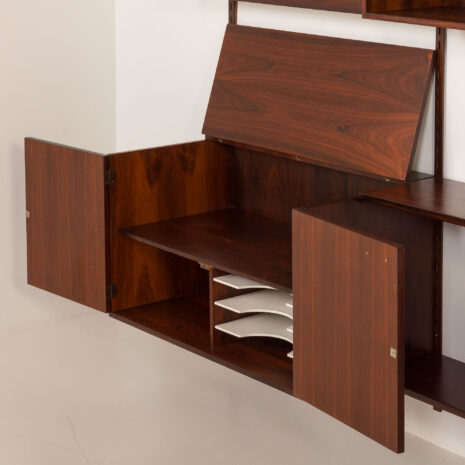 25558 Kai Kristiansen rosewood wall unit with 2 lamps for FM Mobler, Denmark 1960s-16 25558 Kai Kristiansen rosewood wall unit with 2 lamps for FM Mobler, Denmark 1960s-16
