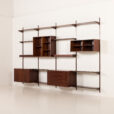25558 Kai Kristiansen rosewood wall unit with 2 lamps for FM Mobler, Denmark 1960s-4