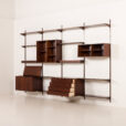 25558 Kai Kristiansen rosewood wall unit with 2 lamps for FM Mobler, Denmark 1960s-5